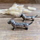 6 vintage dog knife holders