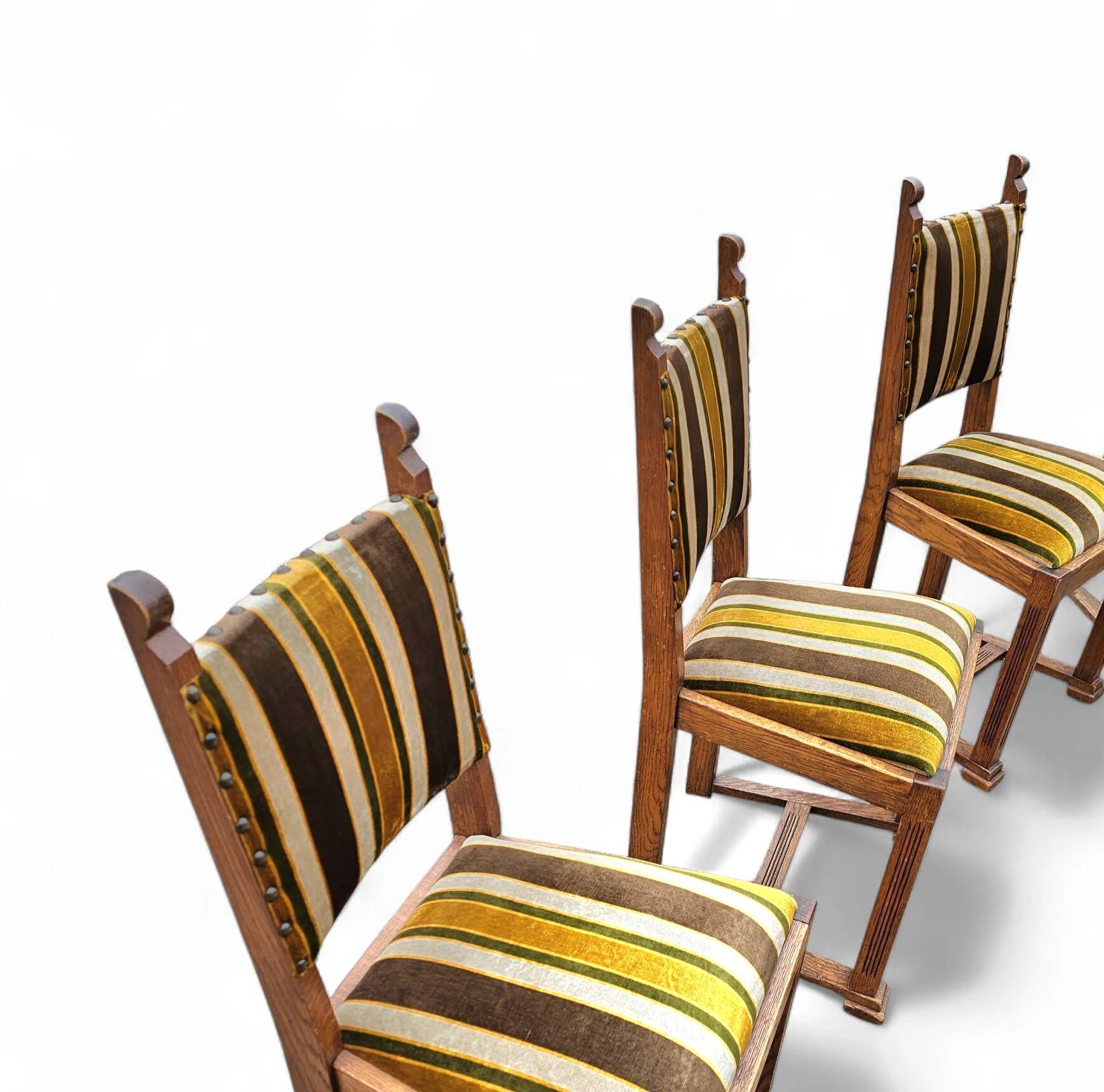 4 x Swedish / Oak Neoclassic / Grace / Dining Chairs