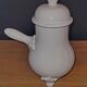 Chocolate pouring pot in white glazed terracotta Lallier Moustiers