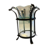 Suspension ancienne avec verre opaline