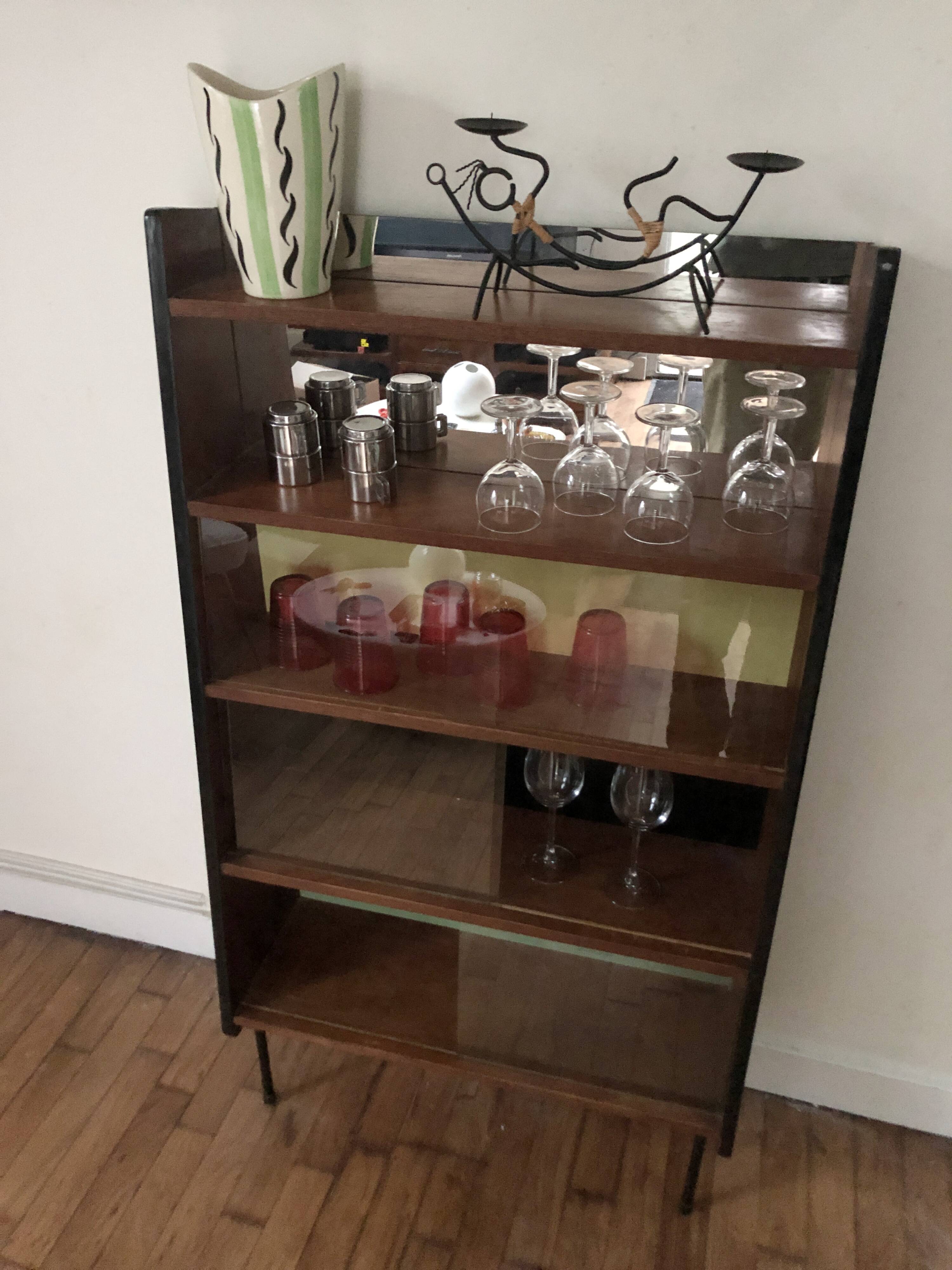 Bookcase • Vintage Shelves • Oak • Attributed to Pierre Guariche • 1950
