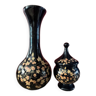 Vase & bonbonnière Cristal Murano