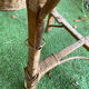 Very beautiful vintage rattan set: 4 armchairs and a table (75/57cm).