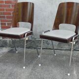 Series of 6 stackable chairs Baumann model Manhattan