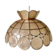 Suspension en nacre rose et laiton