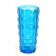 Mid-century modern vase, blue pressed glass, HSG Ząbkowice, Poland, 1970s