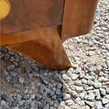 Chest of drawers of the 40s in walnut compass feet 3 drawers