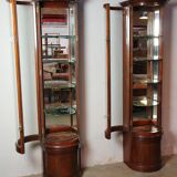Set of 2 antique display cabinets