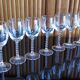 Set of 10 cut crystal liqueur glasses with twisted base and Arques crystal spikes