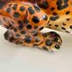 Italian handpainted leopard in ceramic, 1950s
