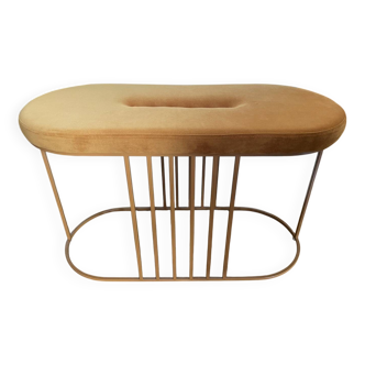 Bolia metal and velvet bench