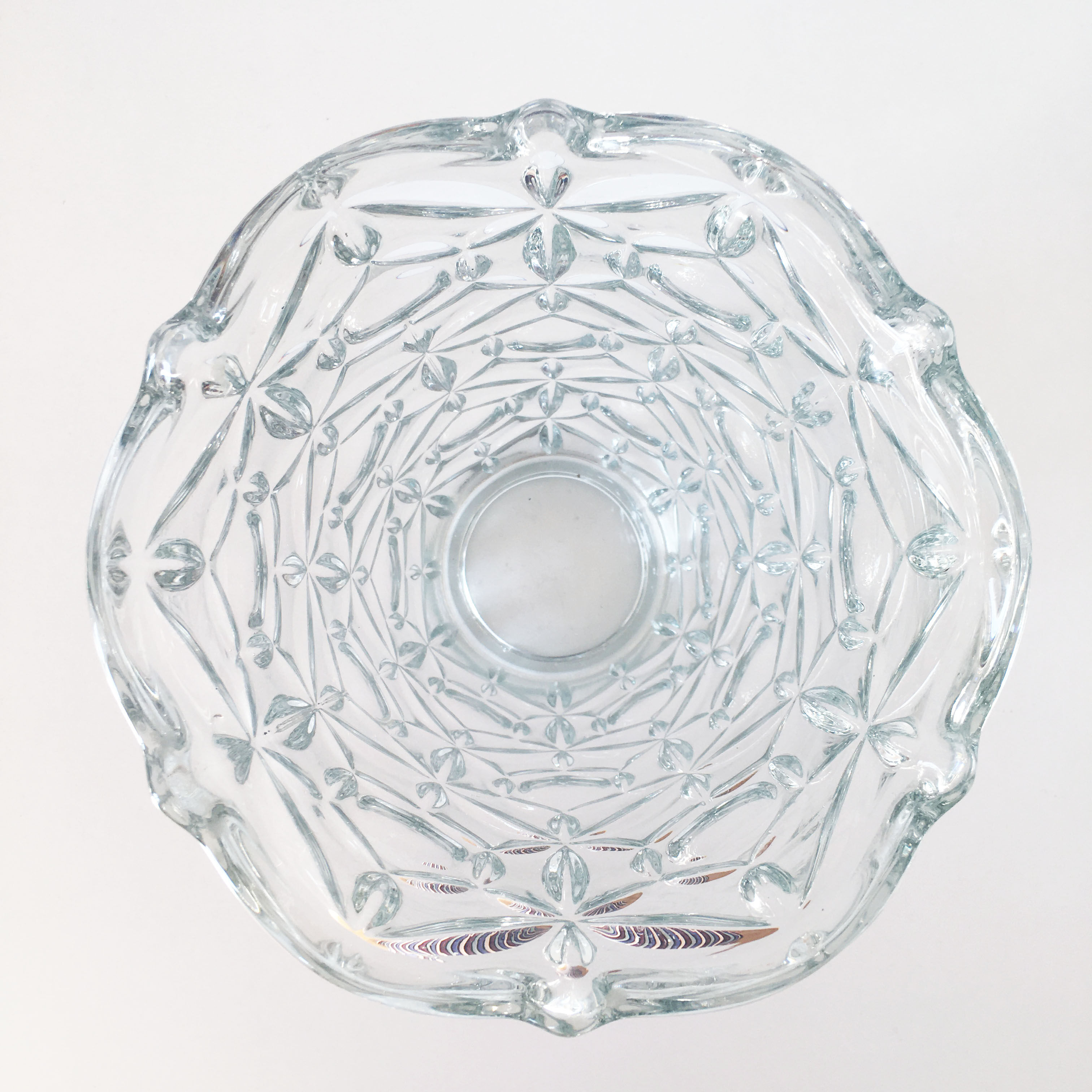 Ancient vase made of chiseled glass