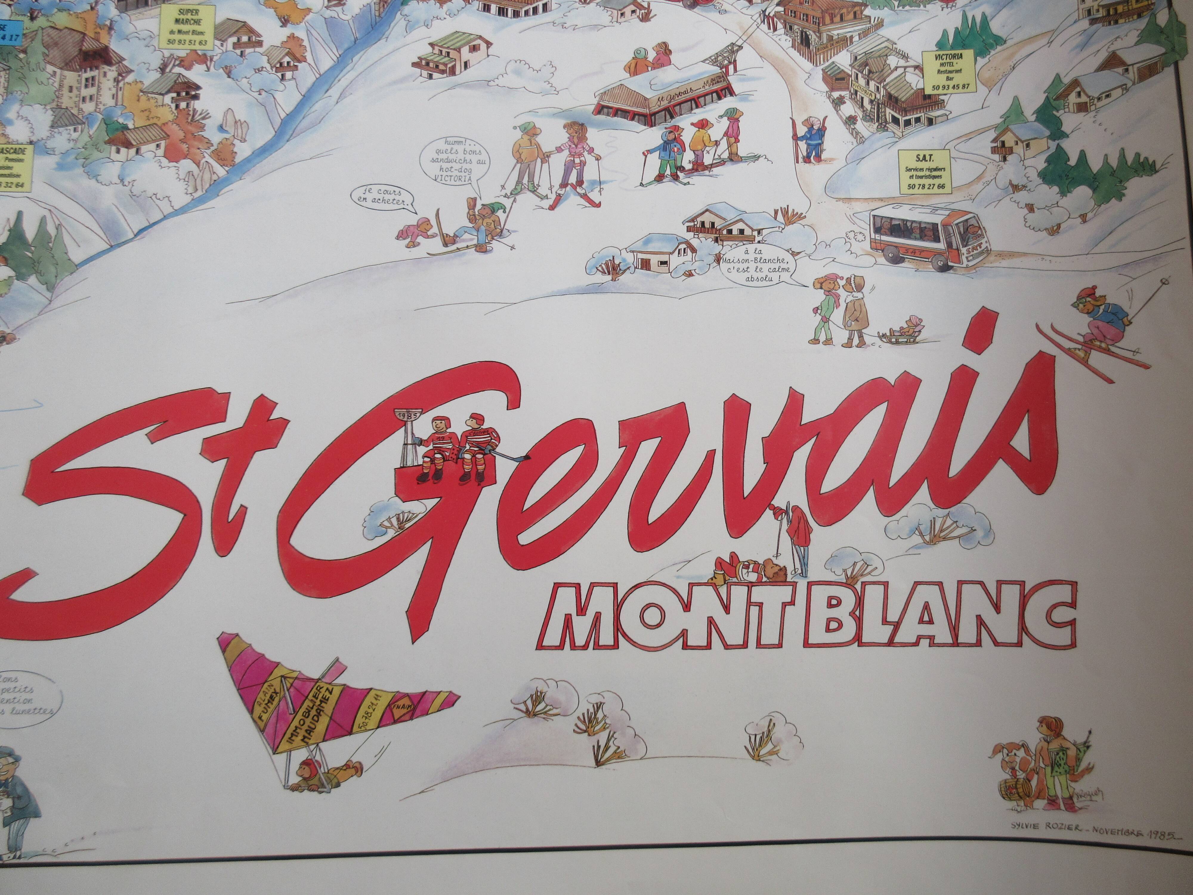 Poster Saint-Gervais Mt Blanc 1985