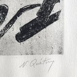 Nicole quétin, the night, c. 1990. etching signed in pencil
