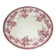 Beige earthenware plate with rose decoration and red garlands