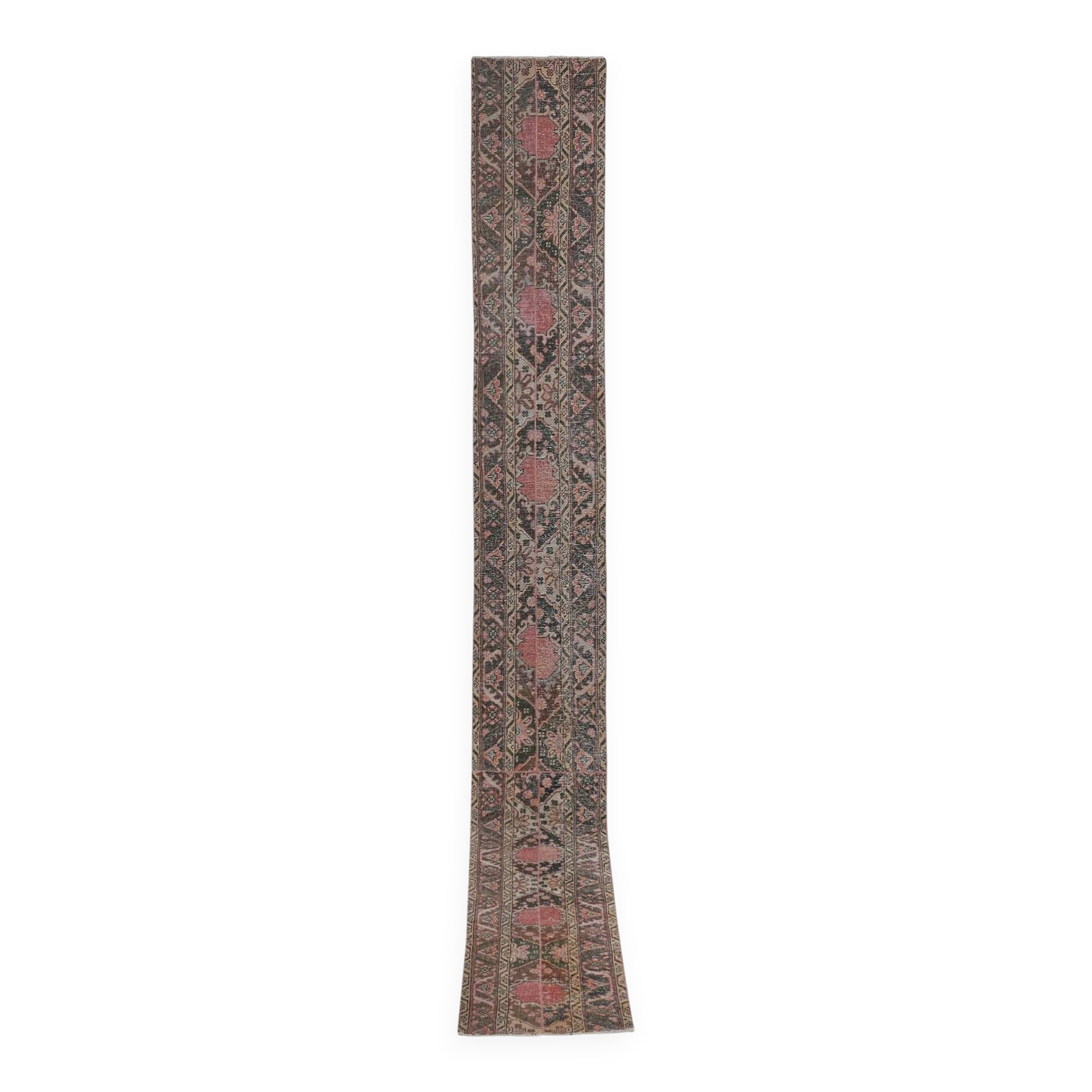 Vintage Turkish hallway rug 54x525 cm