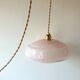 Balladeuse lamp in pink clichy glass