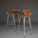Dal Vera 'Les Arcs' barstools handpicked by Charlotte Perriand. Set of 4