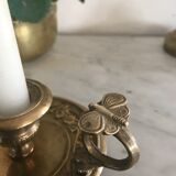 Art nouveau golden bronze candlestick