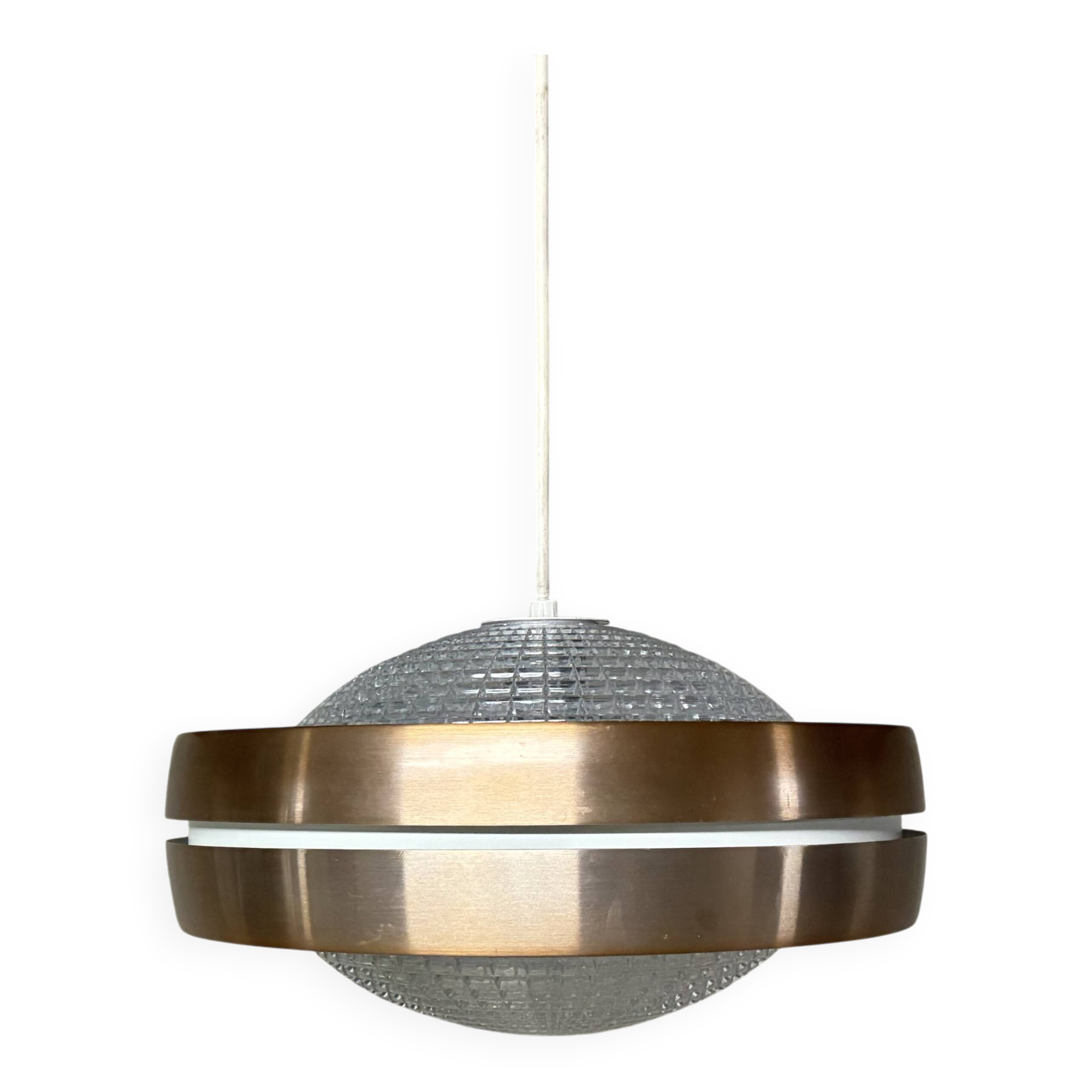 Suspension Raak Amsterdam anodised aluminium and vintage crystal from the 1960s.