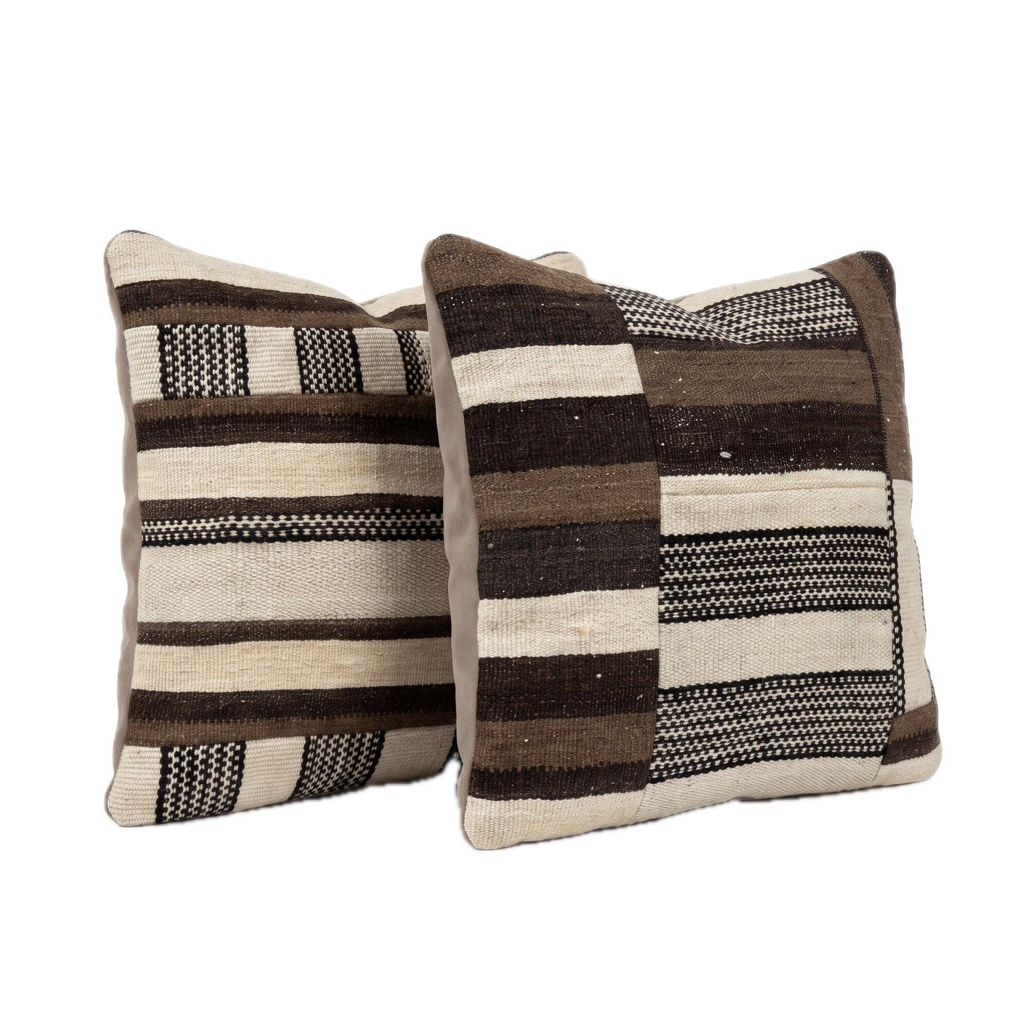 Set of 2 vintage kilim cushion covers 50x50 cm
