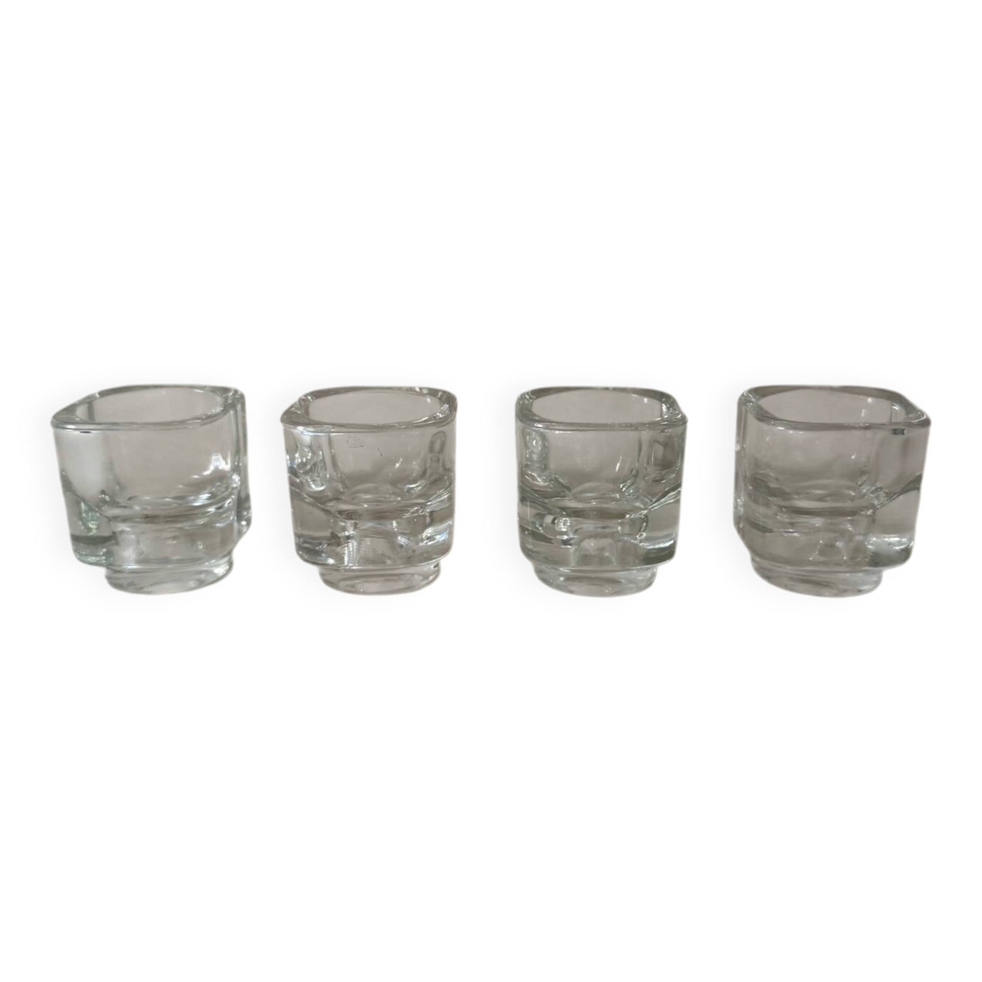 Glass candle holders by Joe Colombo for Arno Italy 1960s