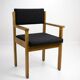 Office armchair, Bridge, in brutalist oak, vintage
