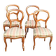 4 chaises anciennes en noyer milieu XIXe siècle