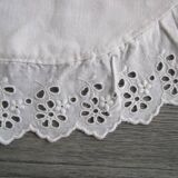 Antique embroidered crescent-shaped cradle pillowcase