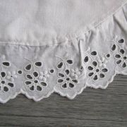 Antique embroidered crescent-shaped cradle pillowcase