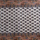 Tapis vintage indien Seraband fait main en laine – 56 x 89 cm – Années 1970