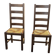 Paire de chaises en chêne et paille – années 50