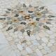 Large Italian pietra dura marble mosaic coffee table, floral inlay, Carrara marble