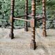 High wooden turned stool
