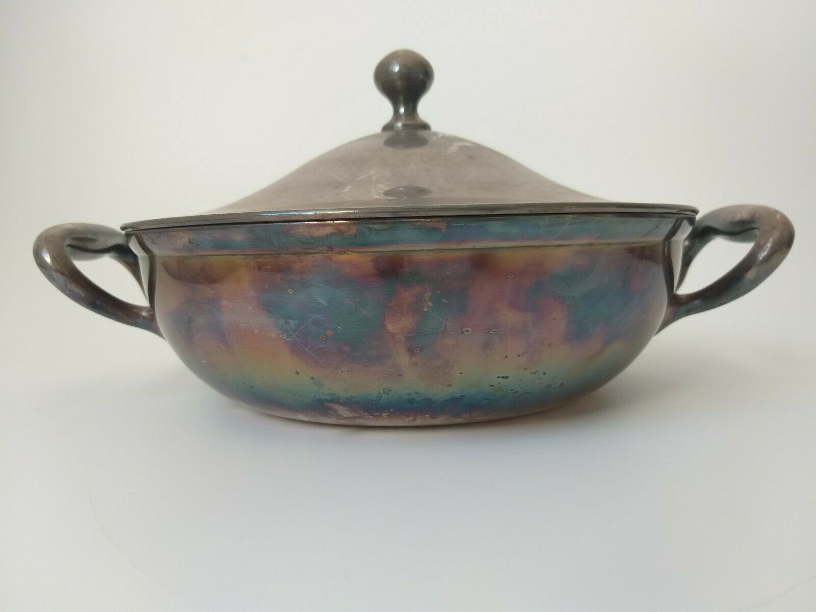 Silver metal soupiere 1900 art Krupp Berndorf 140 cl