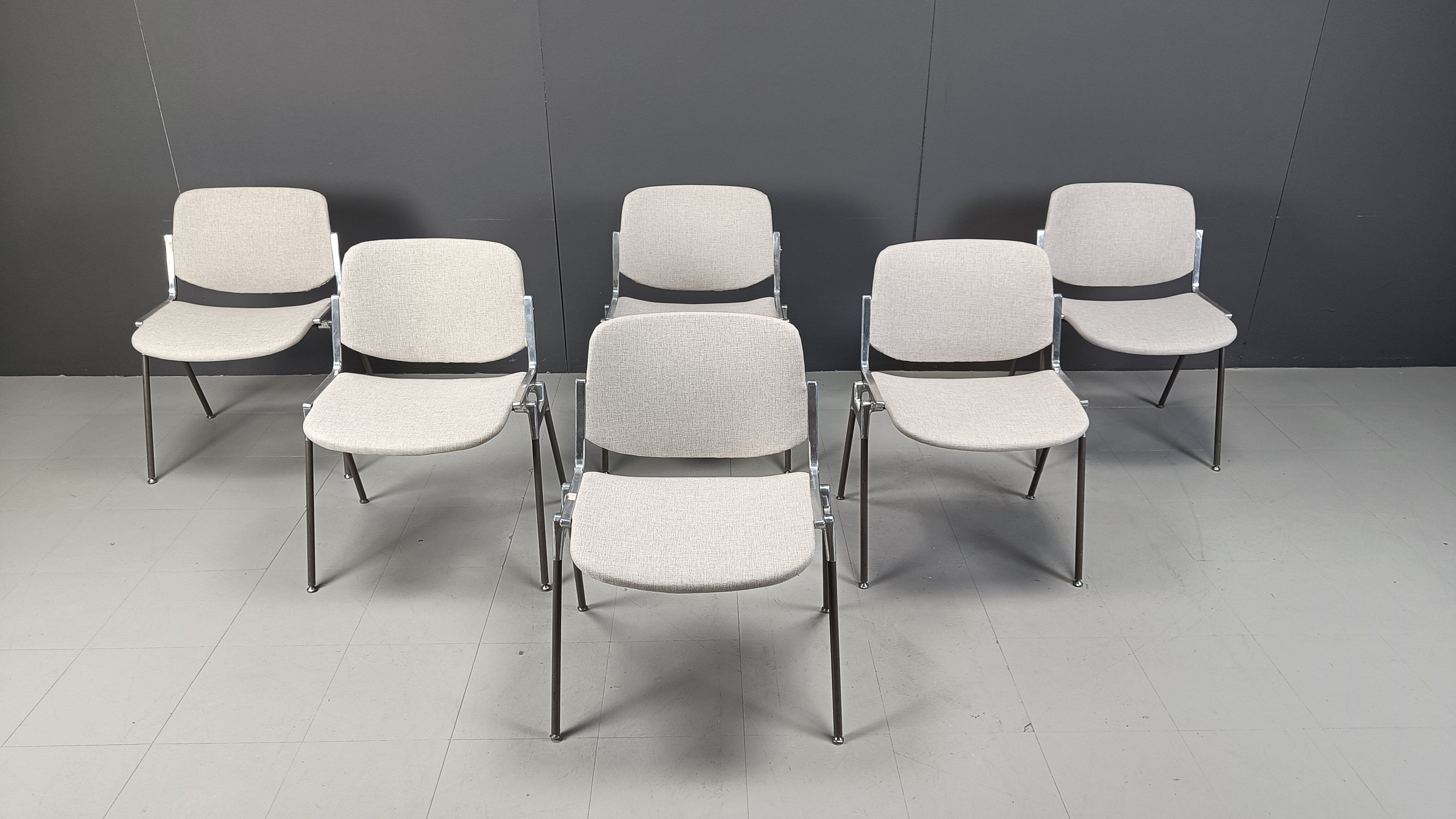 Vintage Dsc 106 side chairs by Giancarlo Piretti for Castelli, set of 6