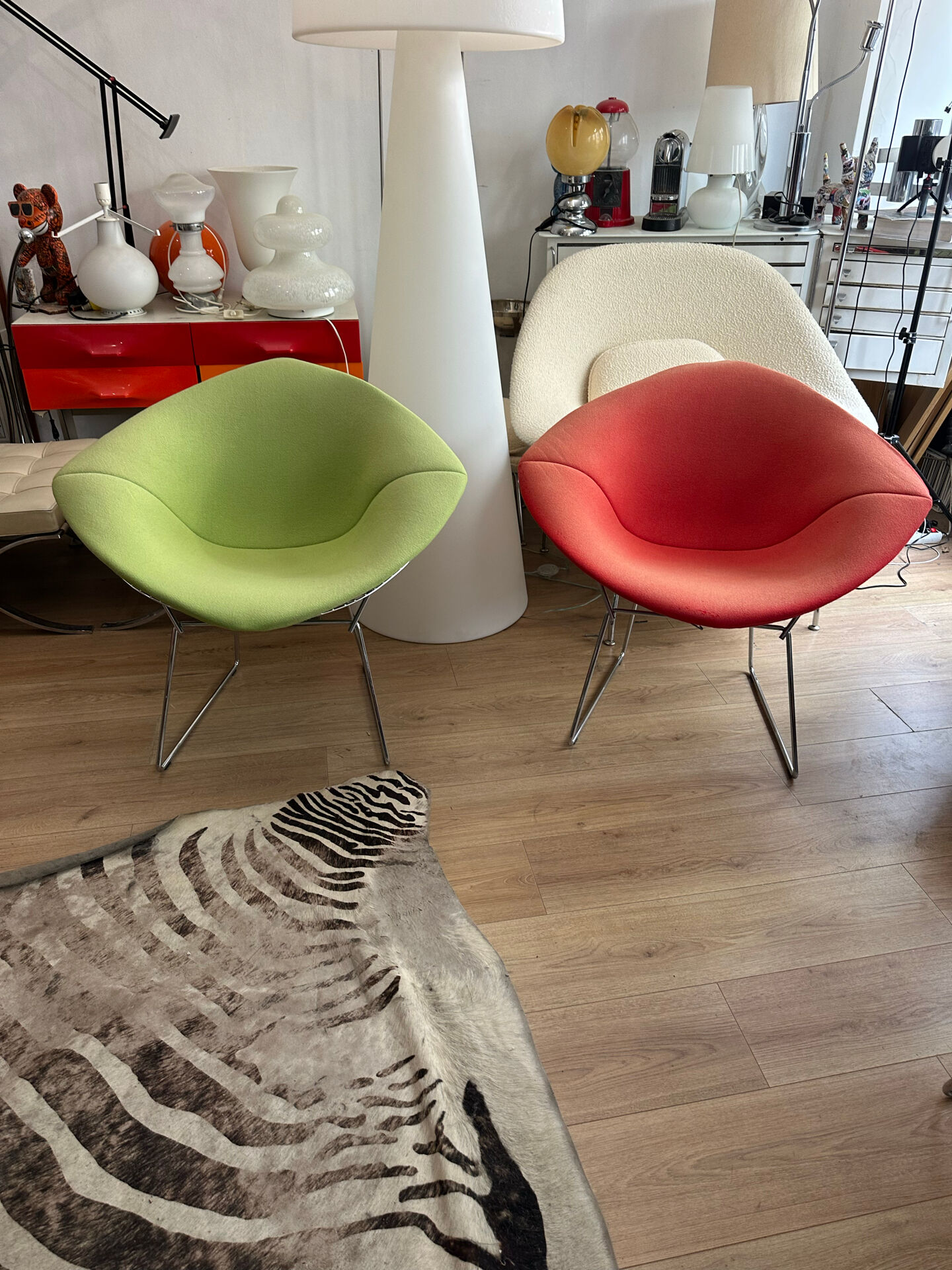 Fauteuil Diamond Harry Bertoïa édition Knoll contemporaine