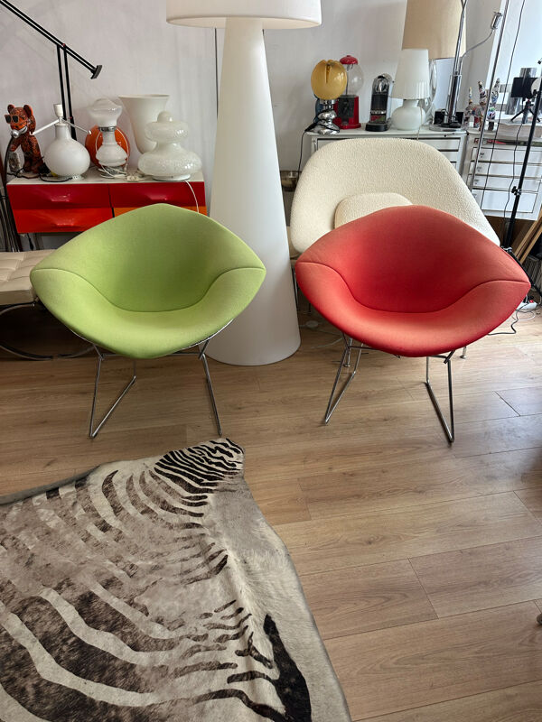 Fauteuil Diamond Harry Bertoïa édition Knoll contemporaine