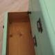 Solid pine chest of drawers painted green, three drawers, Denmark 1950s