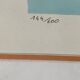 Lithograph Maurice Fillonneau Golfer 144/600 Aqua-Blues Certificate