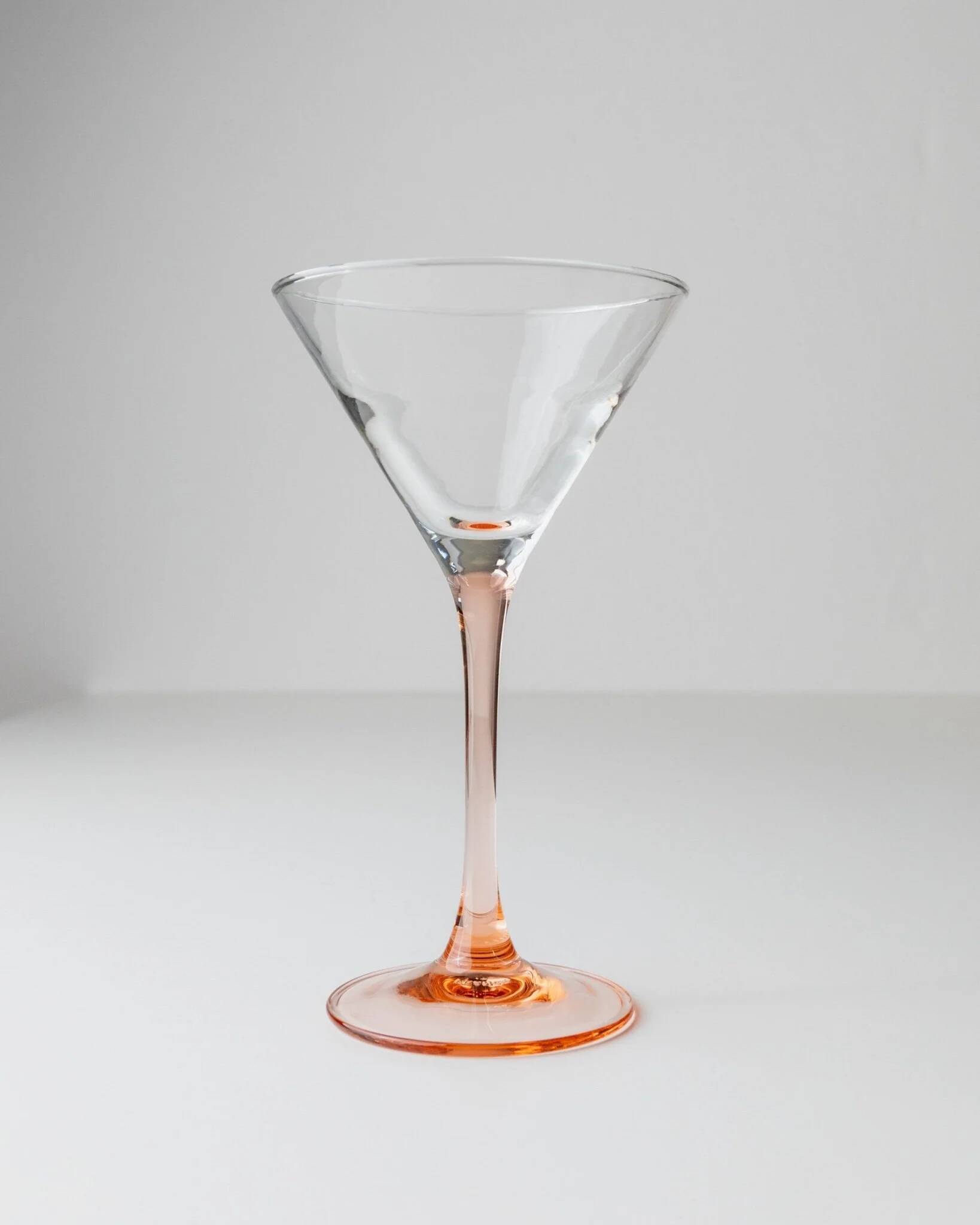 14-piece Pink Verre-et-Cristal Luminarc Martini Glass Set, 1980s Memphis Style Glassware, France Gift Idea