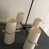 Lustre diabolical 8 lights Maison Lunel 1950