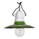Suspension industrielle en émail vert, années 1950
