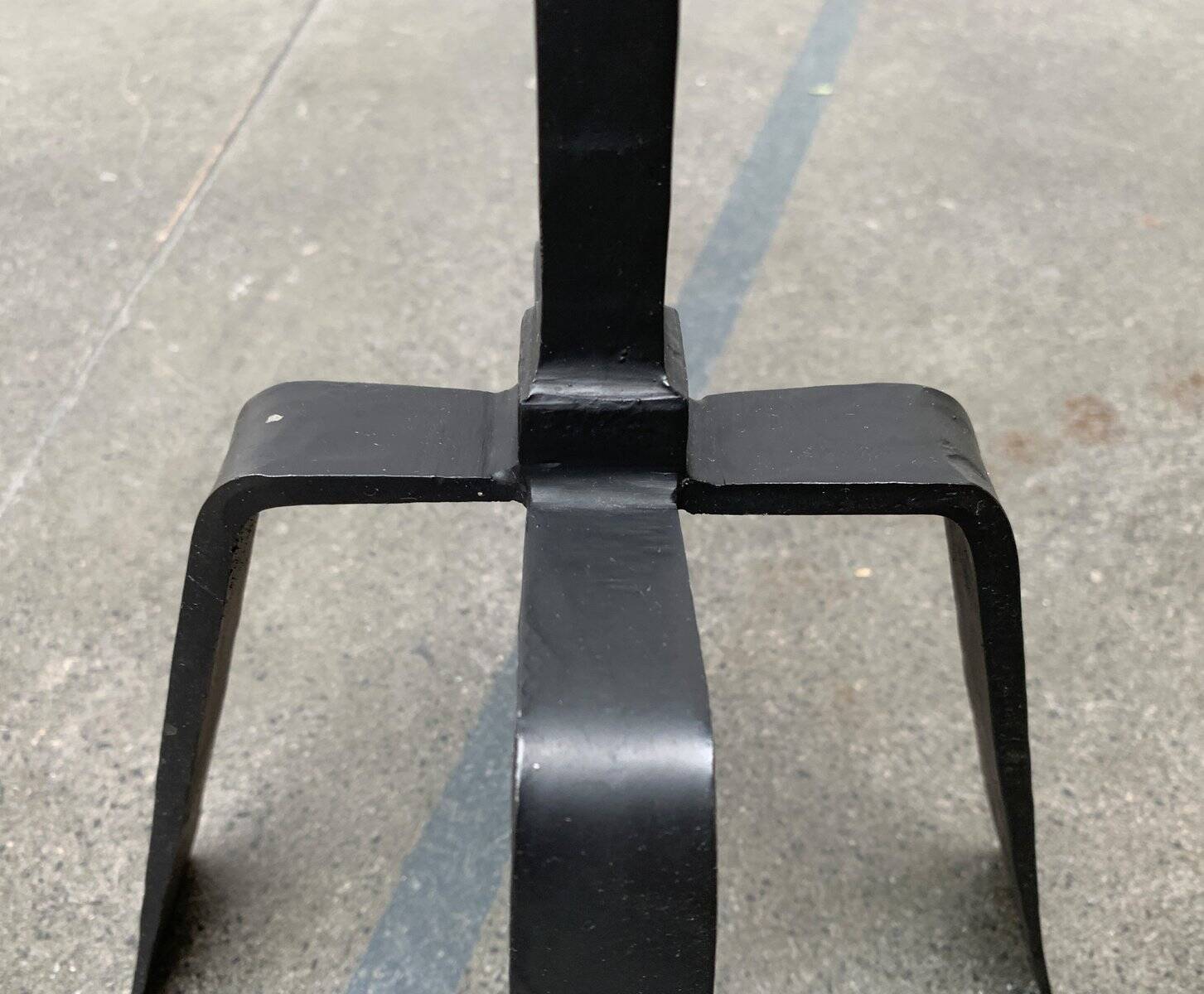 Vintage brutalist candle holder in wrought iron