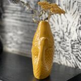 Saffron ceramic vase