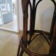 Set of 2 swivel bar stools / chairs - wood - cane - rattan - 80s