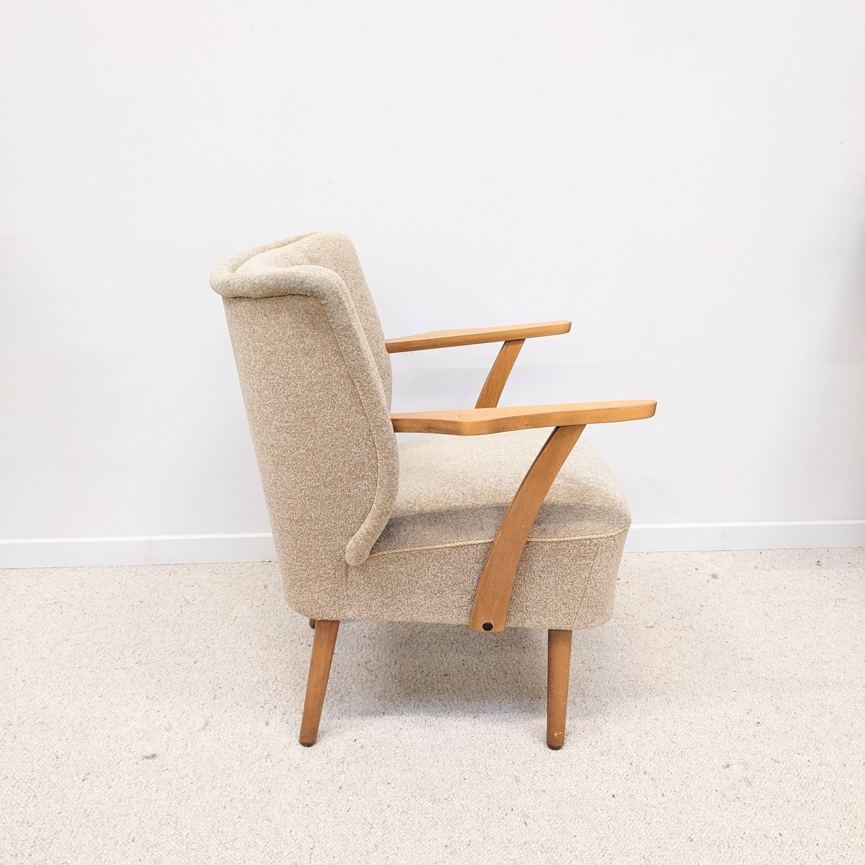 Beige cocktail armchair