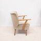 Beige cocktail armchair