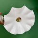 Vintage white opaline lampshade wall light