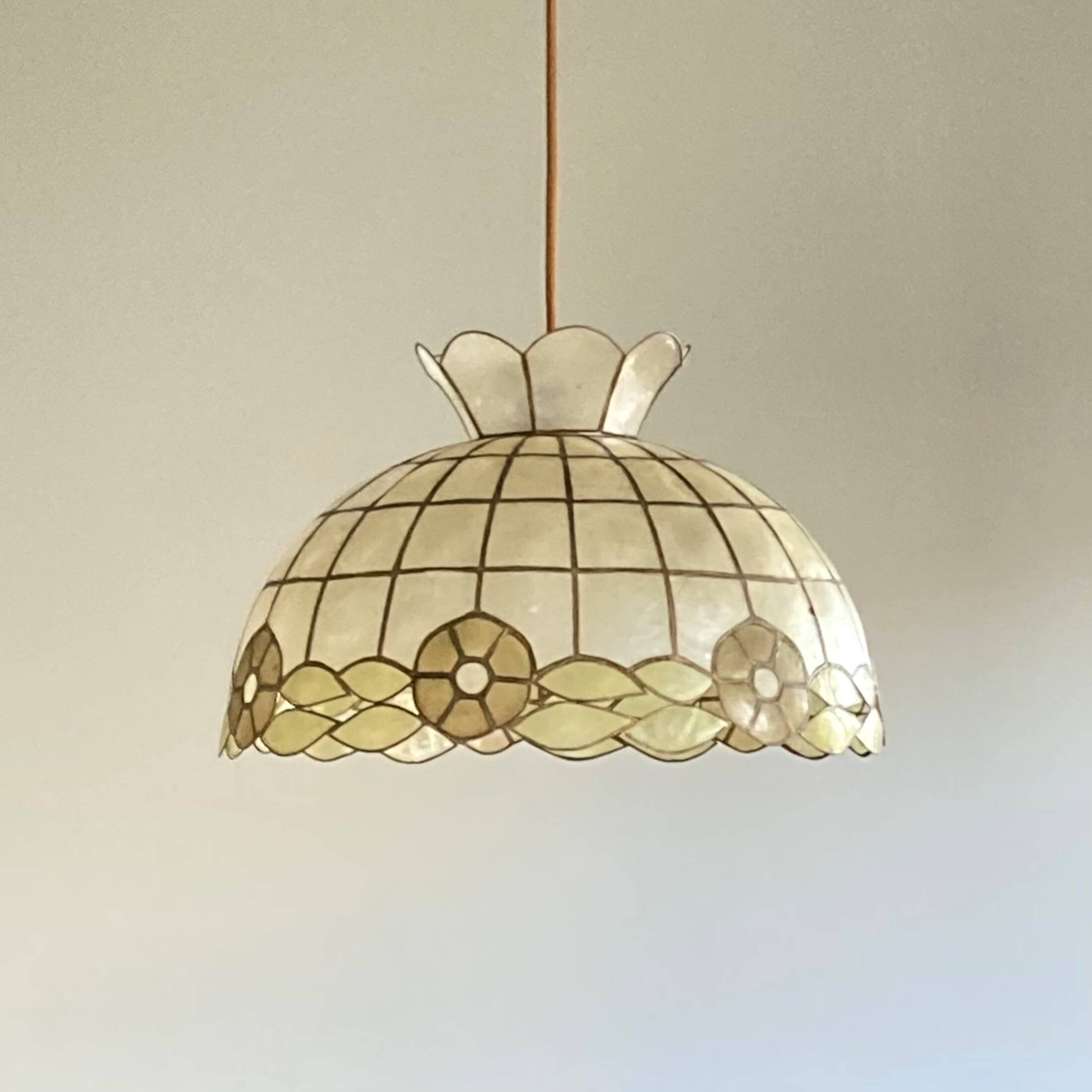 Suspension rotin double bohème
